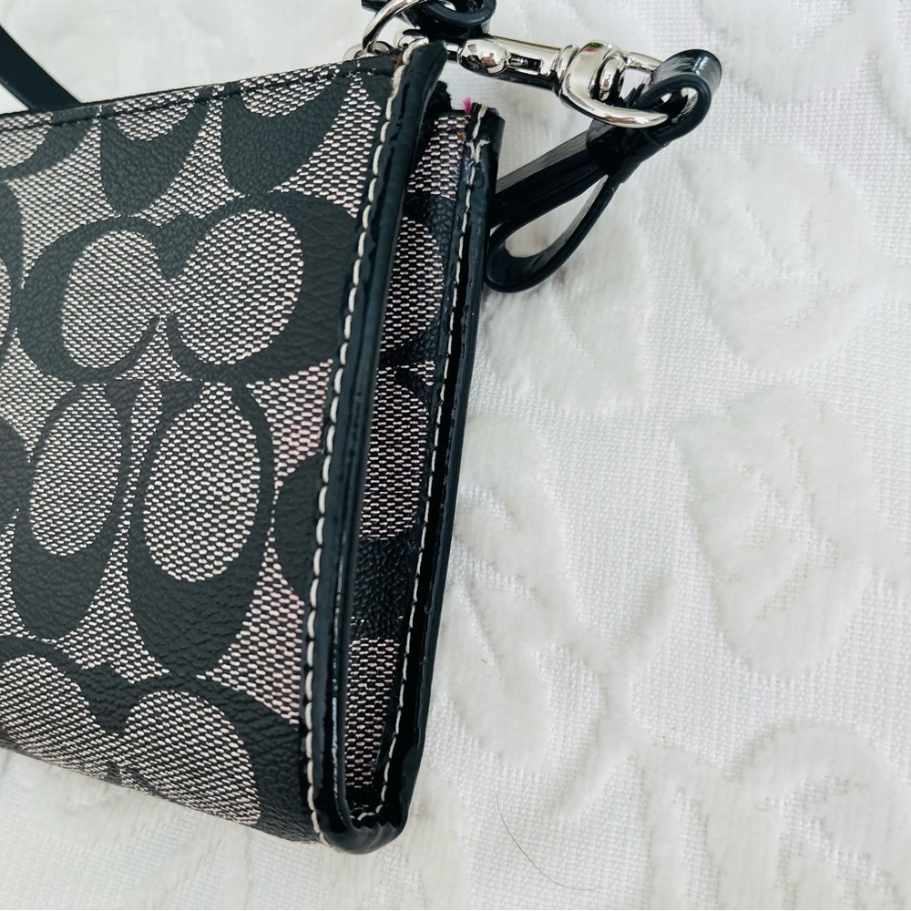 Coach Signature Print Wristlet - Picture 2 of 15